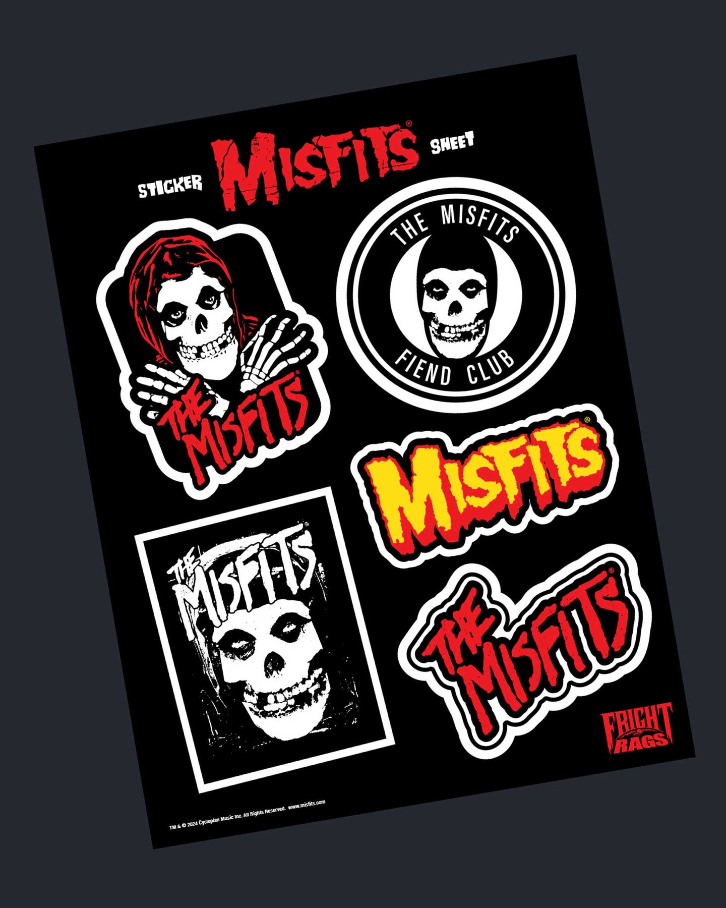 The Misfits Vinyl Sticker Sheet | Fright-Rags